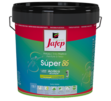 Súper 86 Acrílico pintura plástica extra mate antimoho Jafep